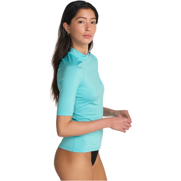 2026 Billabong Womens Tropical Surf Short Sleeve Rash Vest EBJWR03041 - Ocean Eyes